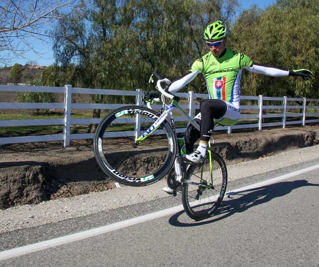 wheelie a road bike